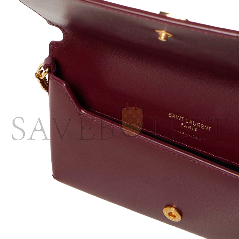 YSL CASSANDRE PHONE HOLDER IN SMOOTH LEATHER 635095 (18*11*2.5cm)